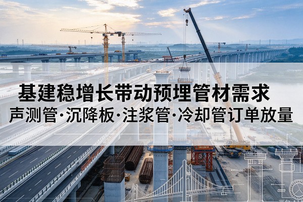 黎川基建稳增长带动预埋监测管材需求，声测管、沉降板、注浆管订单持续放量